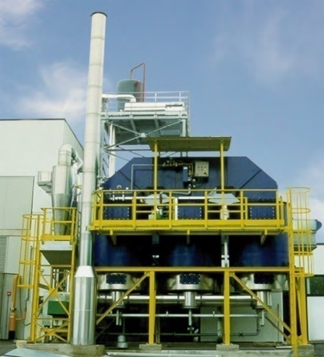 Система каталитического окисления загрязненных газов с рекуперацией энергии